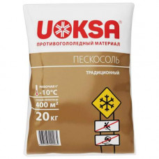 Противогололедное средство UOKSA 20 кг Пескосоль, песко-соляная смесь