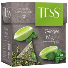 Чай TESS Ginger Mojito 20 пирамидок зеленый мята лайм 621041