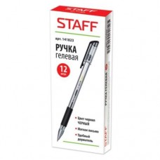 Ручка ГЕЛЕВАЯ STAFF черная 141823