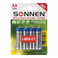 Батарейка ПАЛЬЧИКОВАЯ SONNEN алкалин, 451094 (4BL)